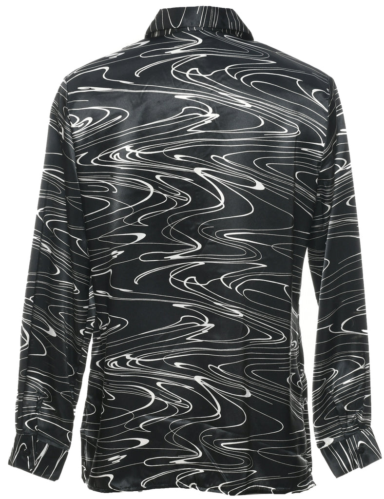 Notations Abstract Print Evening Shirt - S