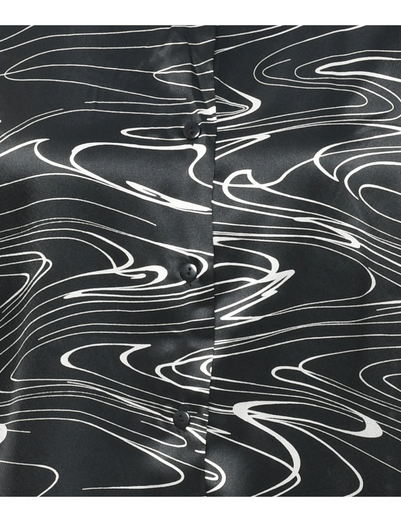 Notations Abstract Print Evening Shirt - S