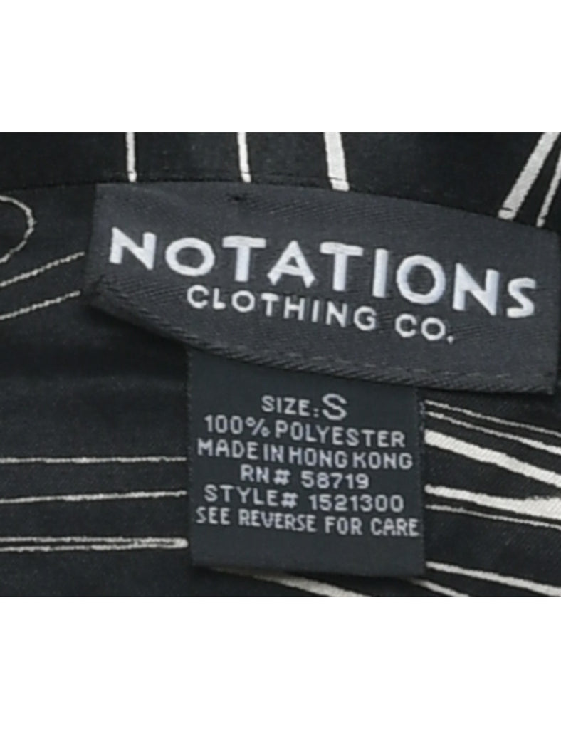 Notations Abstract Print Evening Shirt - S