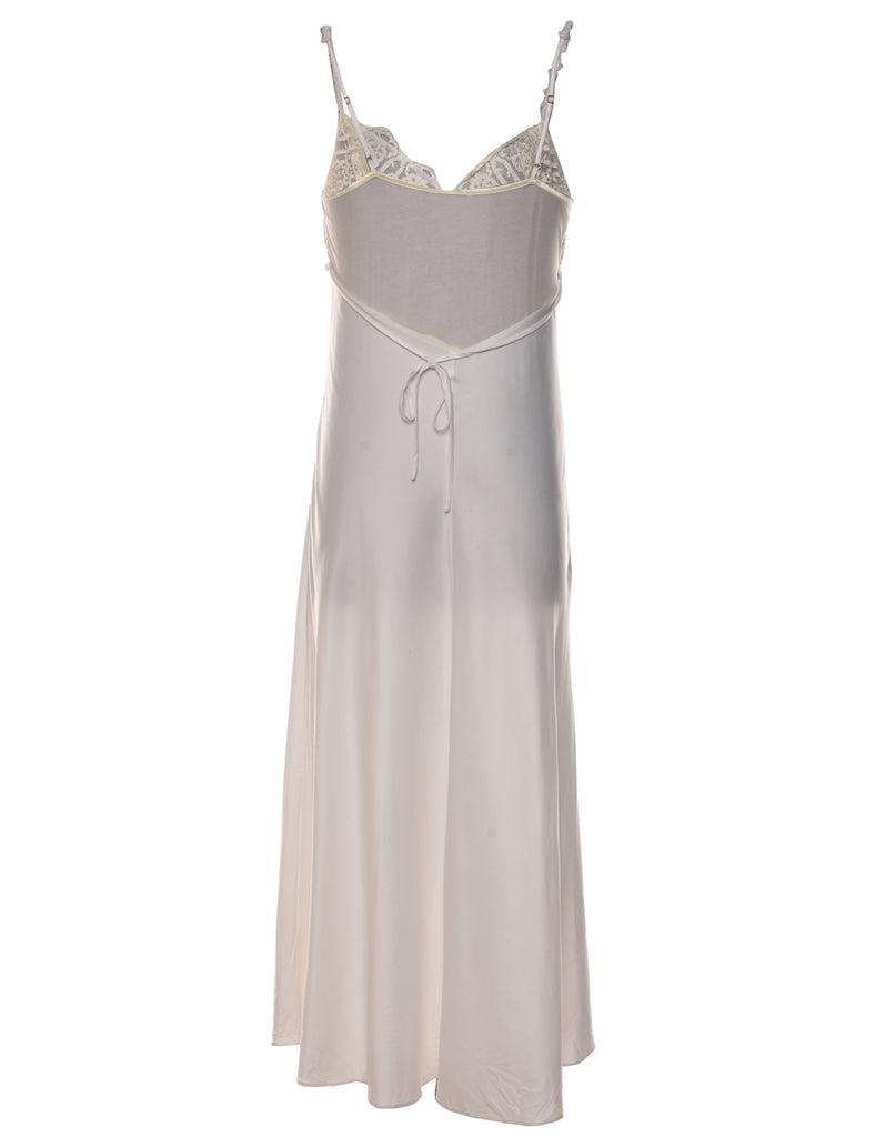 Off-White Pearl Beaded Slip Dress  - S