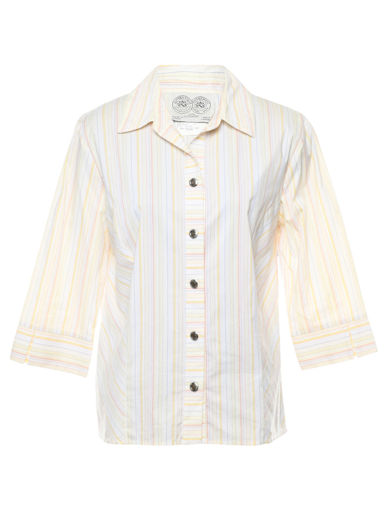 Off White Striped Shirt - M