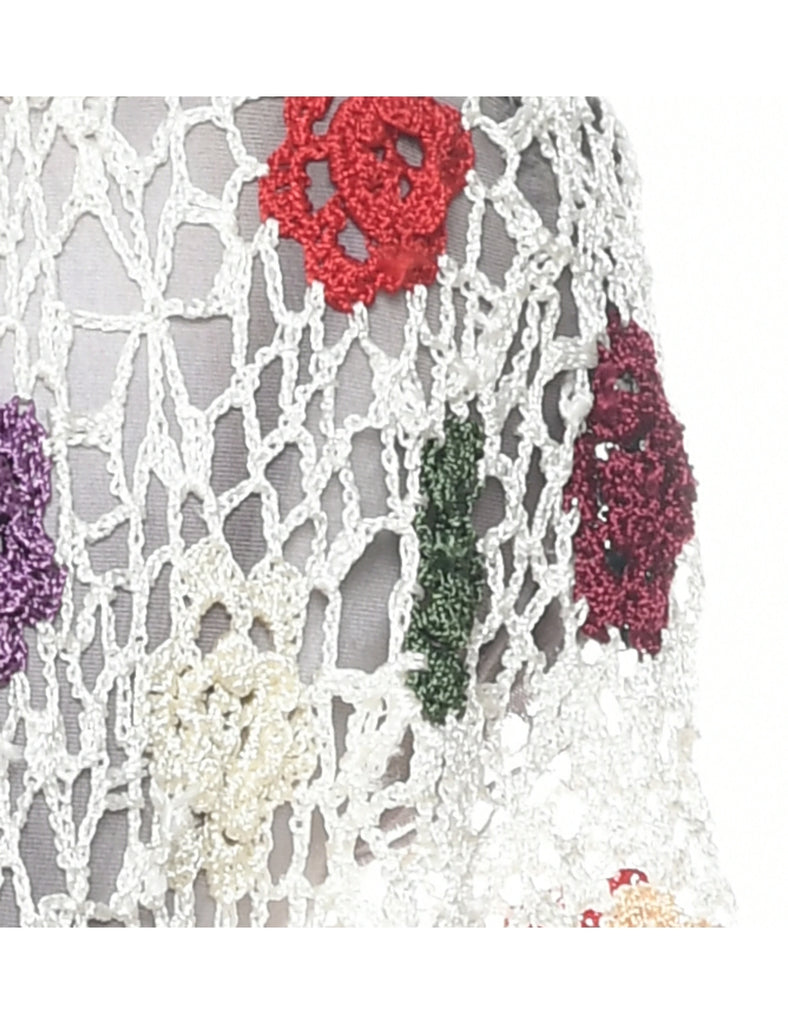 Off White Y2K Crochet Jacket - XS