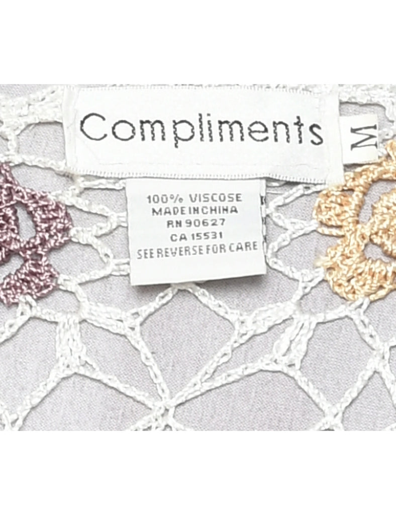 Off White Y2K Crochet Jacket - XS