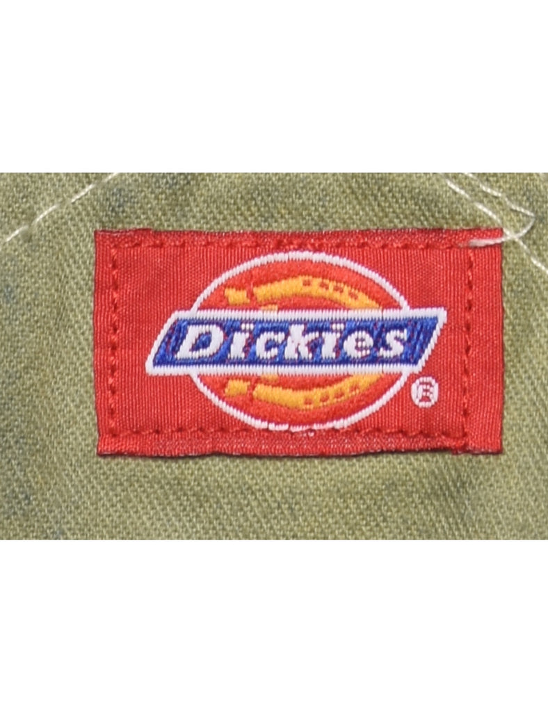 Olive Green Dickies Frayed Hem Dungarees - W42 L23