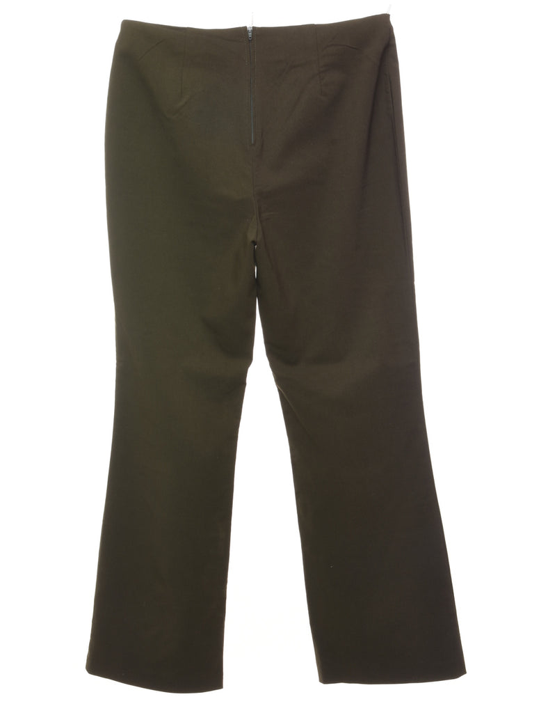 Olive Green High Waist Trousers - W32 L31