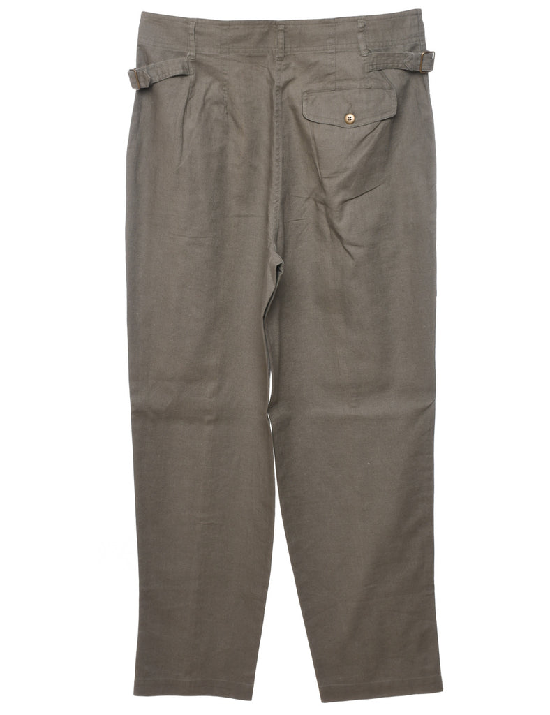 Olive Green Y2K Cargo Trousers - W32 L29