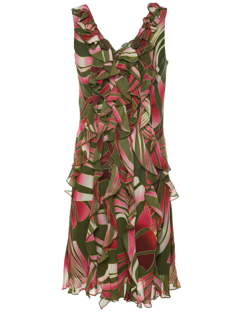 Olive Green Y2K Dress - S