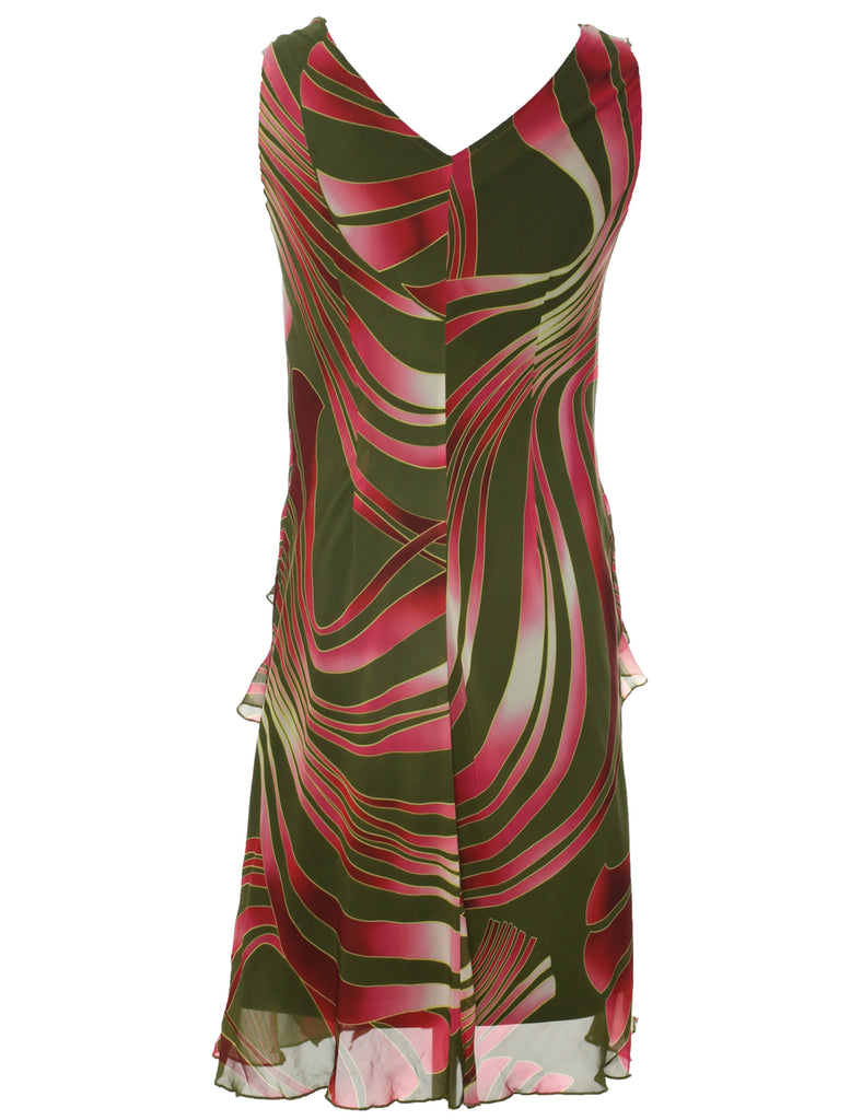 Olive Green Y2K Dress - S