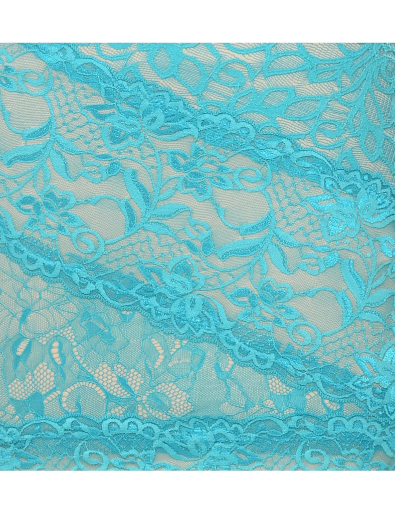 One Shouldered Lace Evening Dress - XS