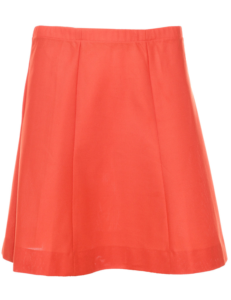 Orange A-line Skirt - S