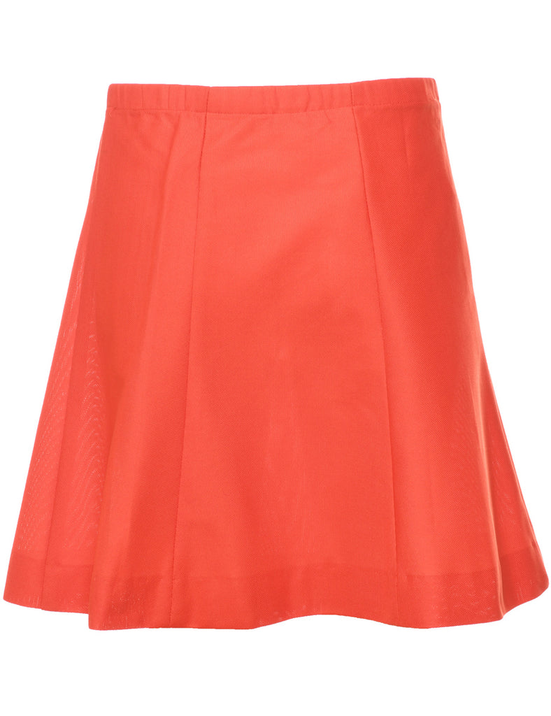 Orange A-line Skirt - S