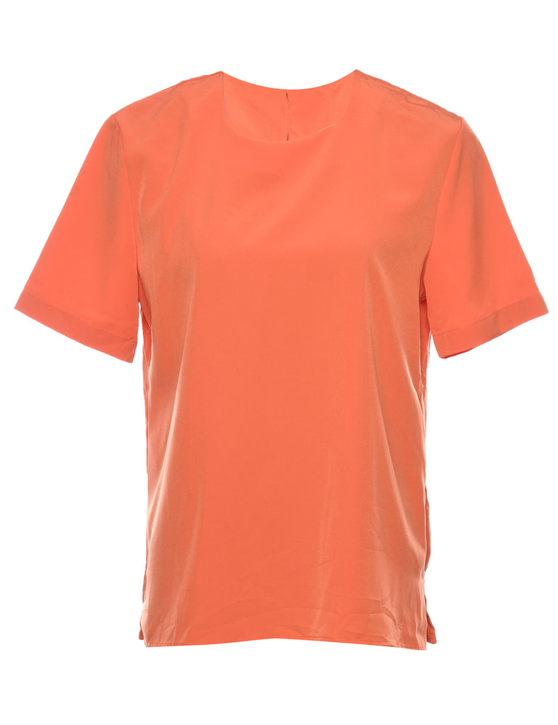 Orange Short Sleeve Top - L