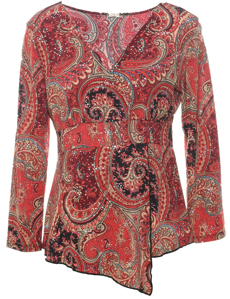 Paisley Evening Top - M