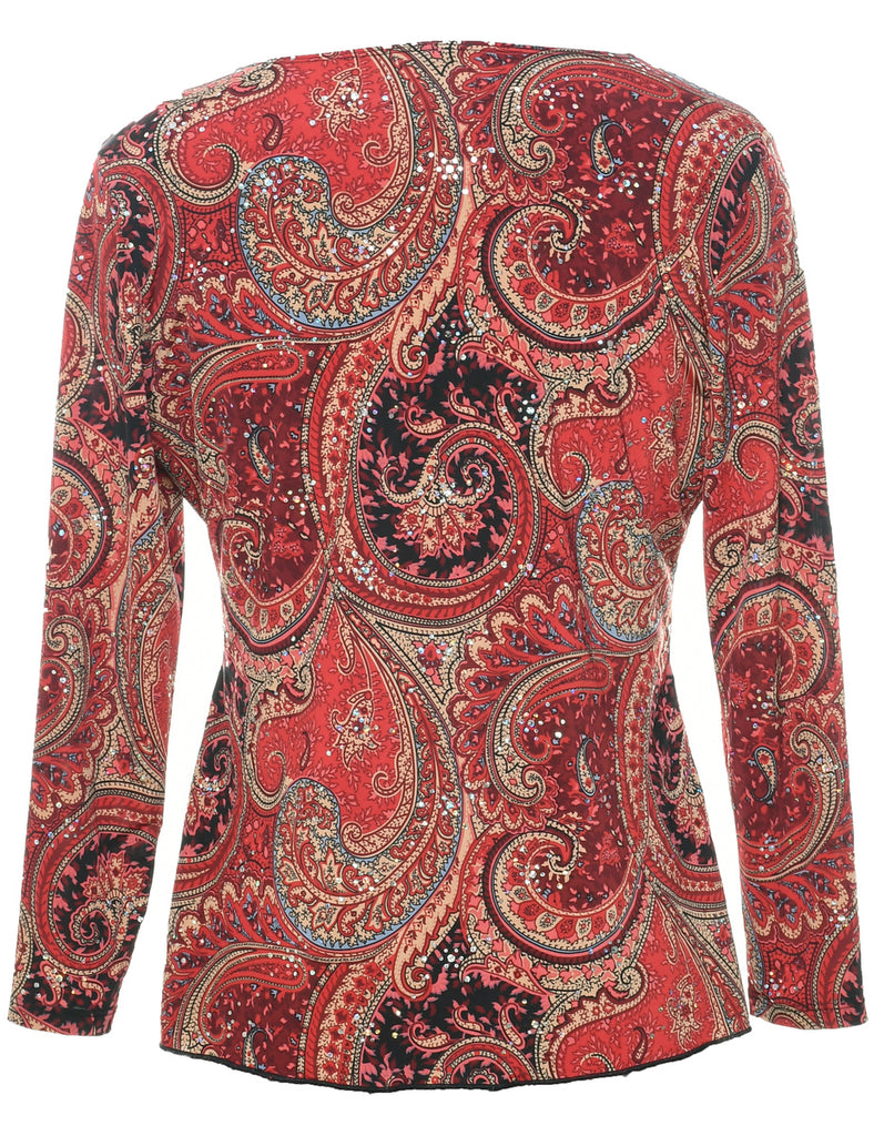 Paisley Evening Top - M