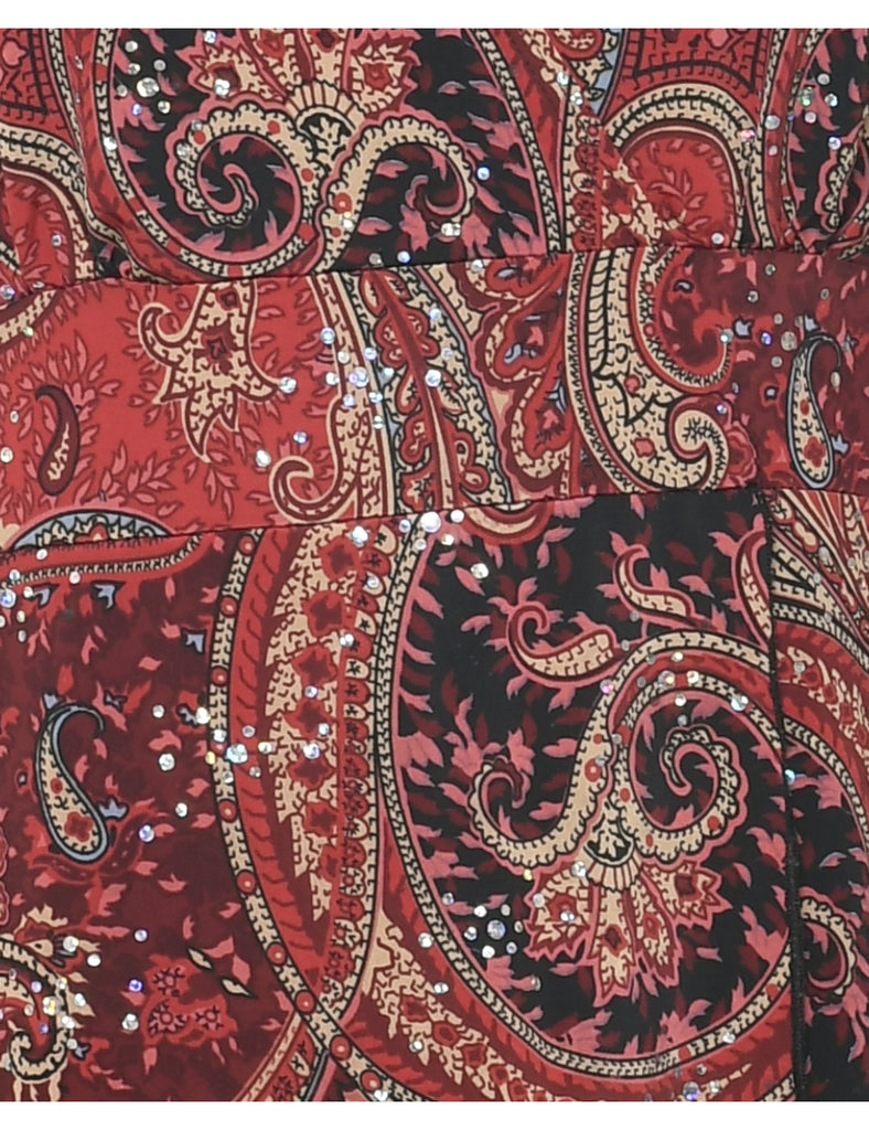 Paisley Evening Top - M