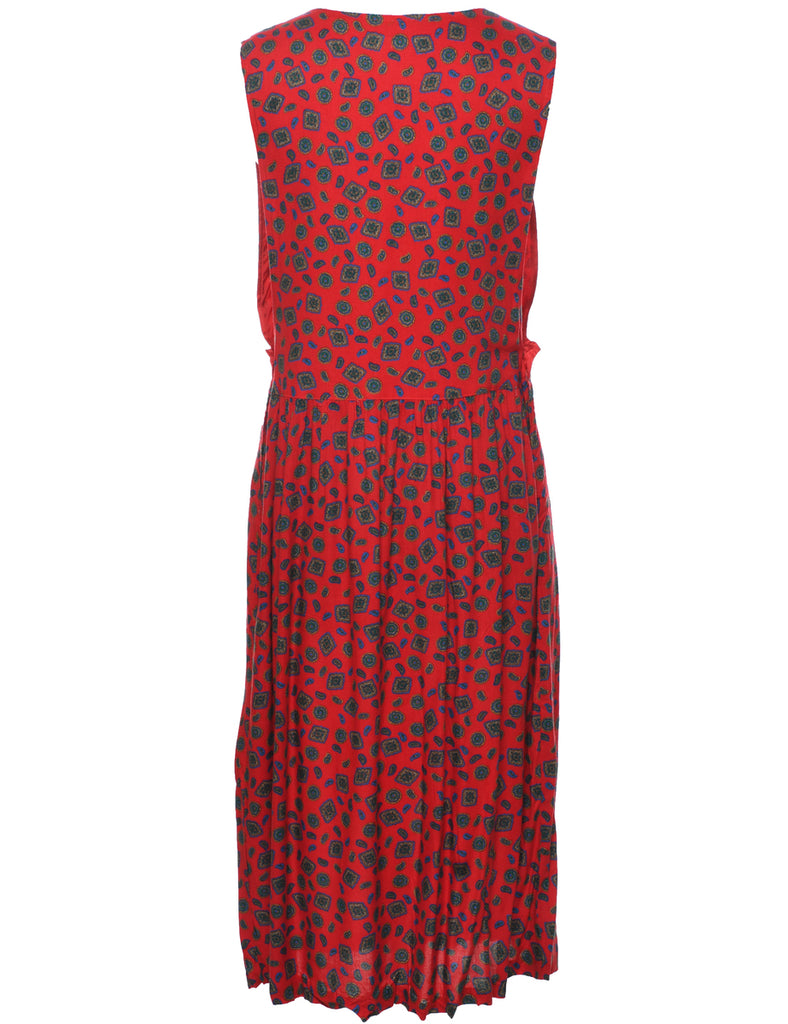 Paisley Pattern Pinafore Dress - M