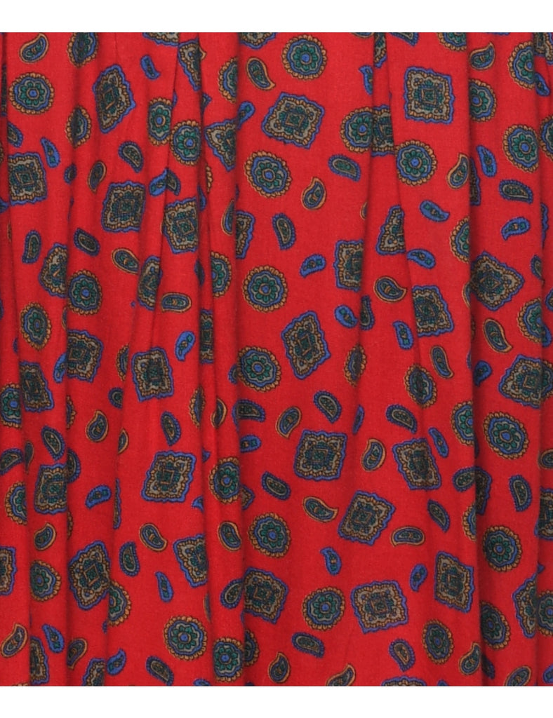 Paisley Pattern Pinafore Dress - M