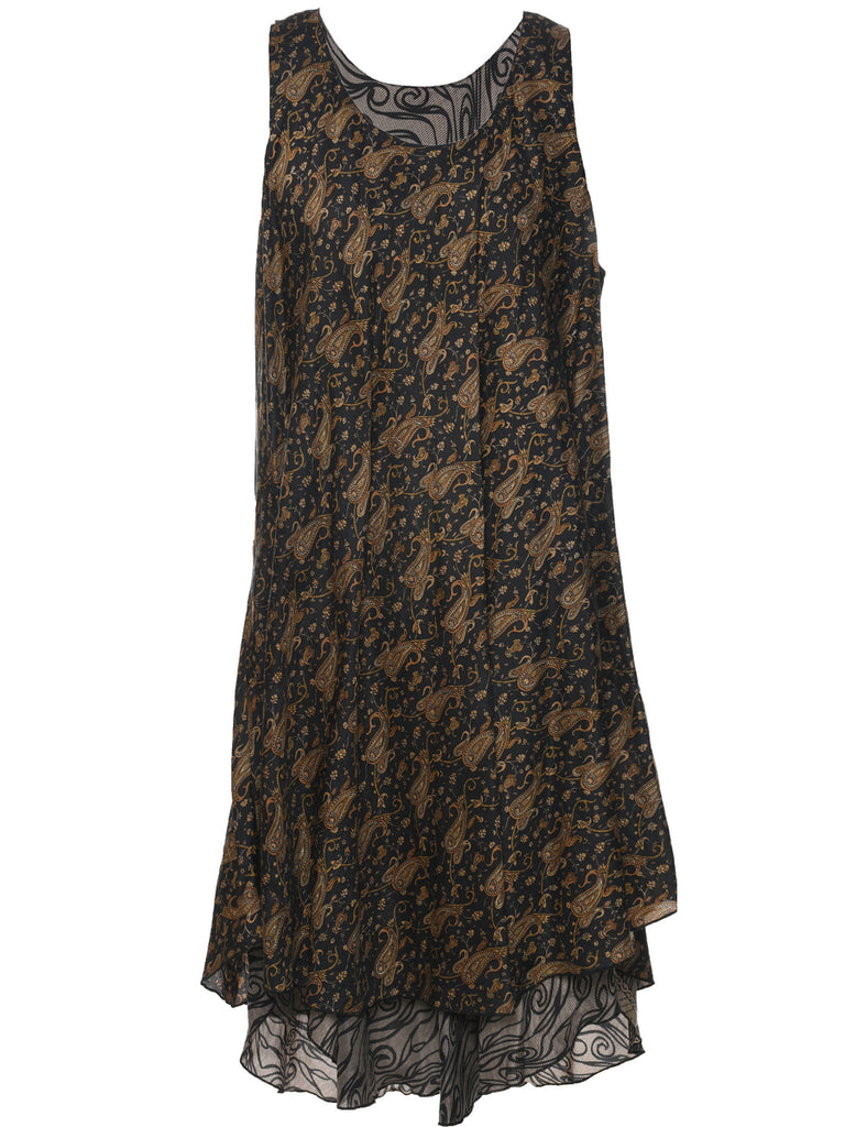 Paisley Pattern Shift Dress - XXL