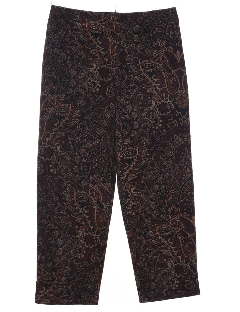 Paisley Pattern Trousers - W33 L30