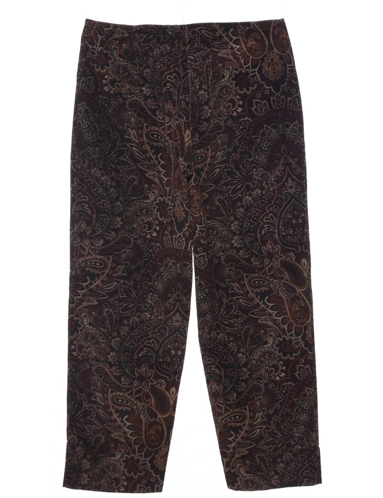 Paisley Pattern Trousers - W33 L30
