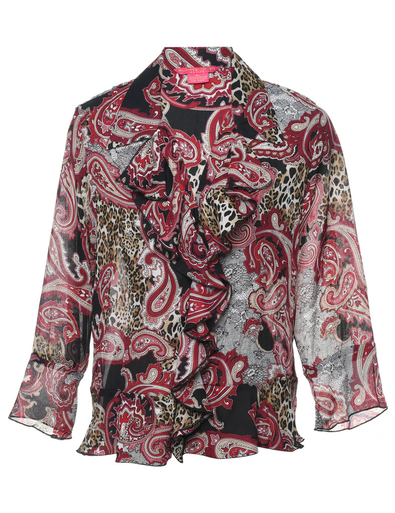 Paisley Print Blouse - L
