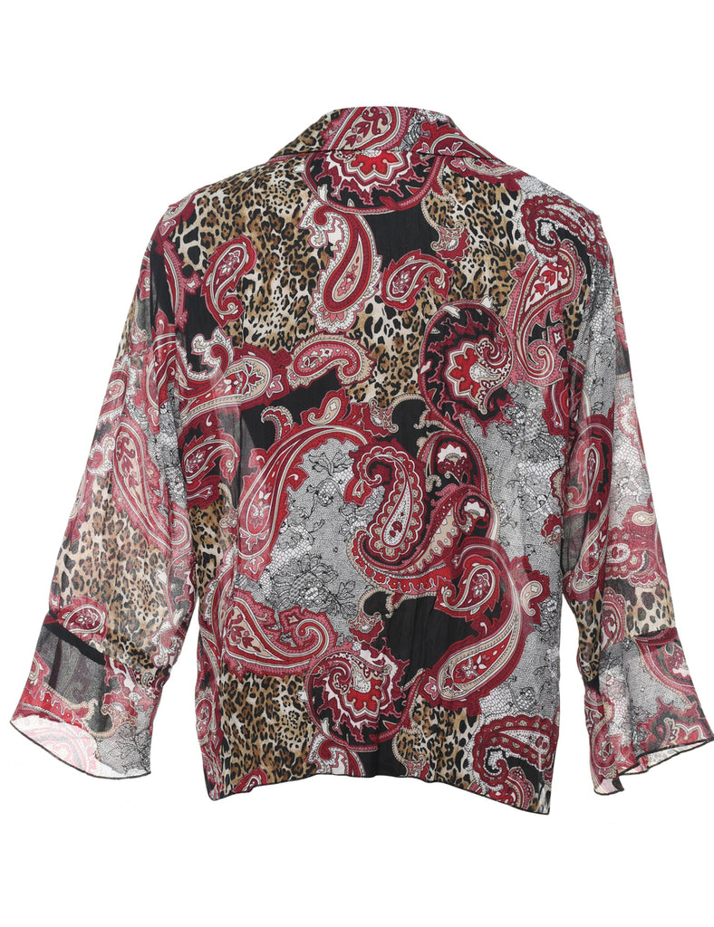 Paisley Print Blouse - L