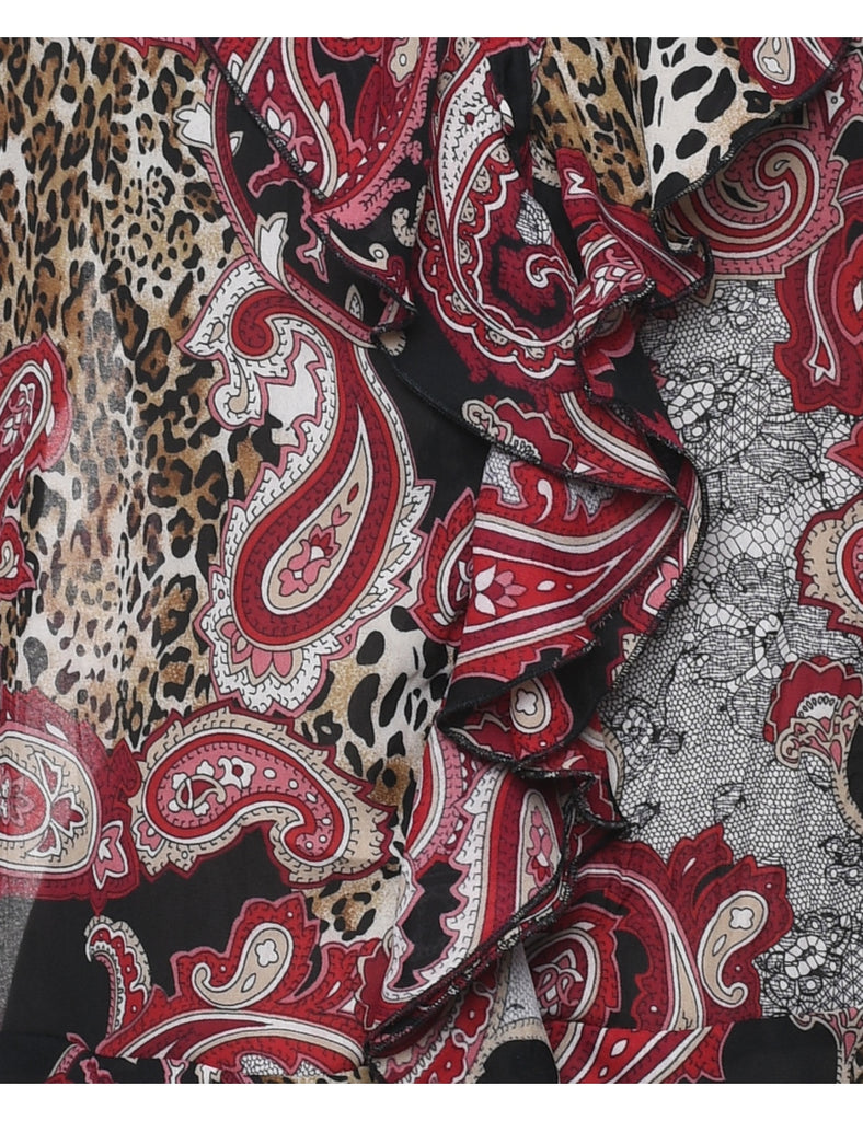 Paisley Print Blouse - L