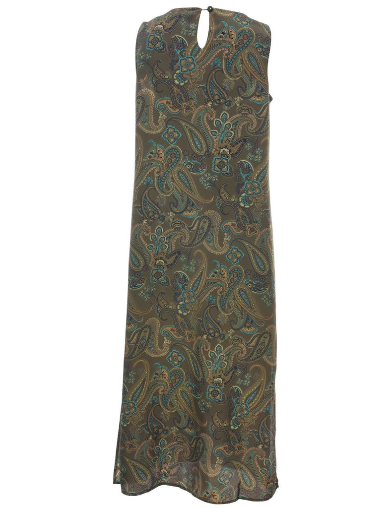 Paisley Print Maxi Dress - M