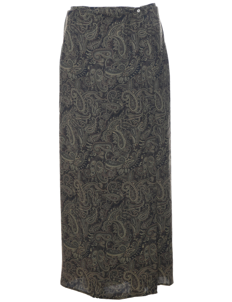 Paisley Print Maxi Skirt - M