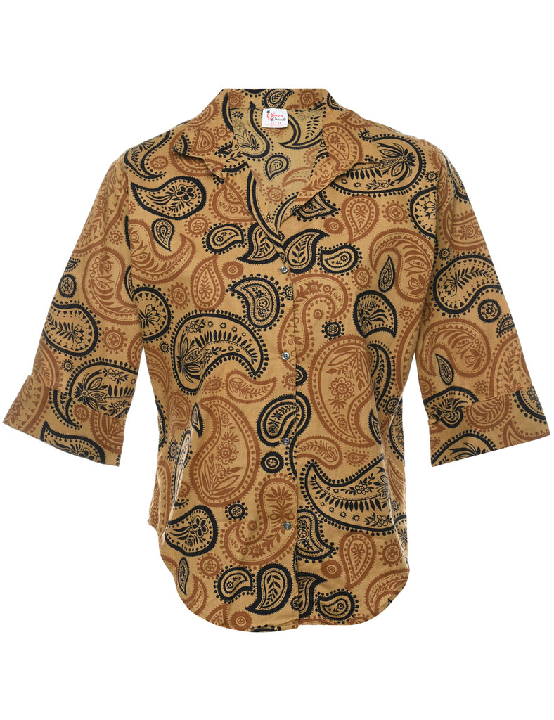 Paisley Print Shirt - L