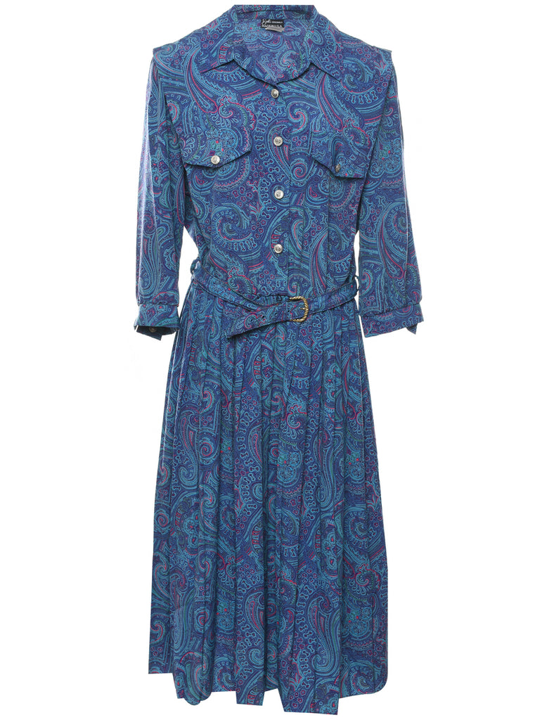 Paisley Print Shirt Dress - XL