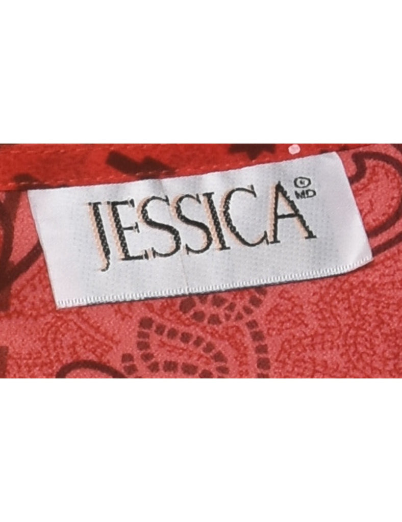 Paisley Print Sleevelesss Dress - L