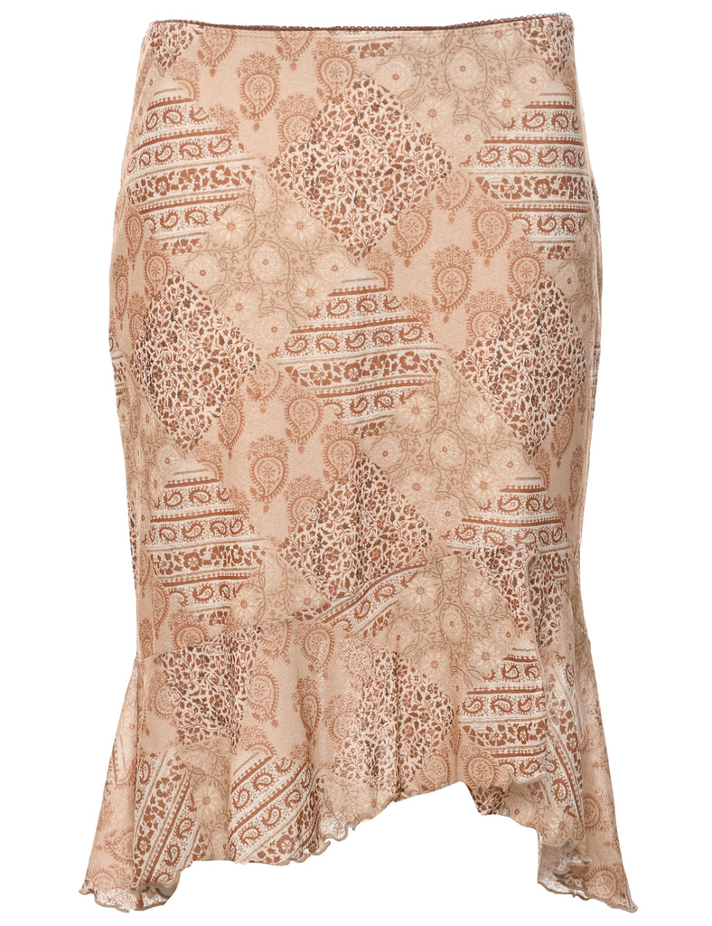 Paisley Print Y2K Skirt - M