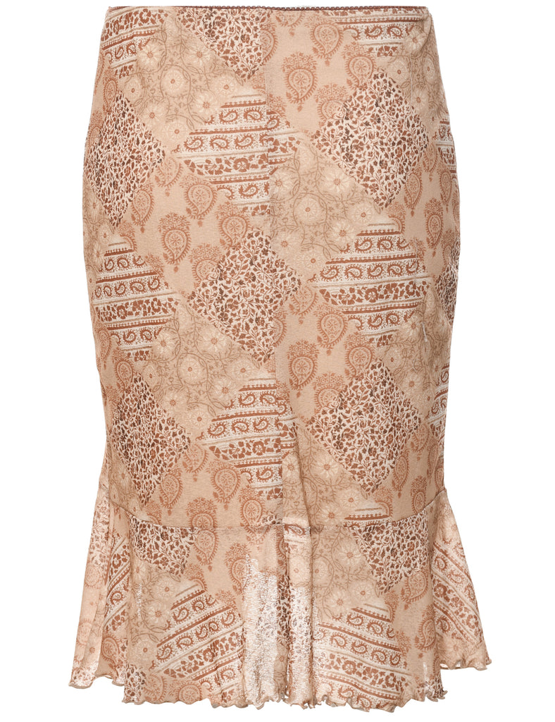 Paisley Print Y2K Skirt - M