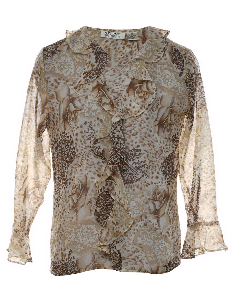 Paisley Y2K Frilly Blouse - S