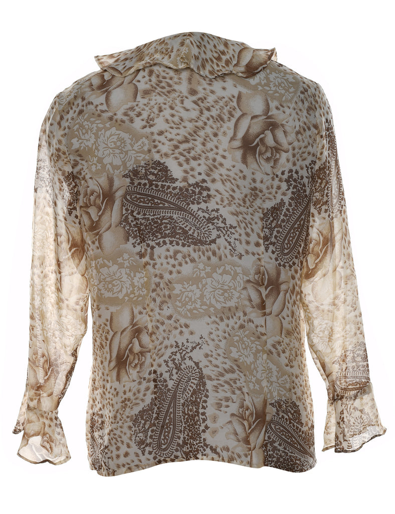 Paisley Y2K Frilly Blouse - S