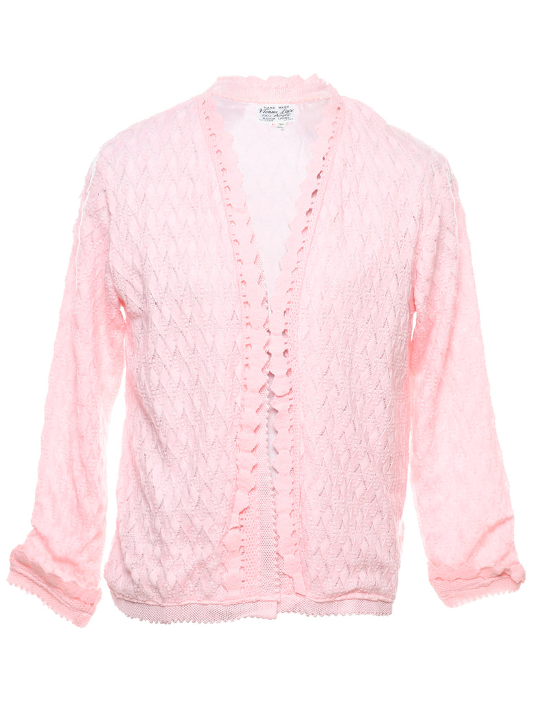 Pale Pink Cardigan - L