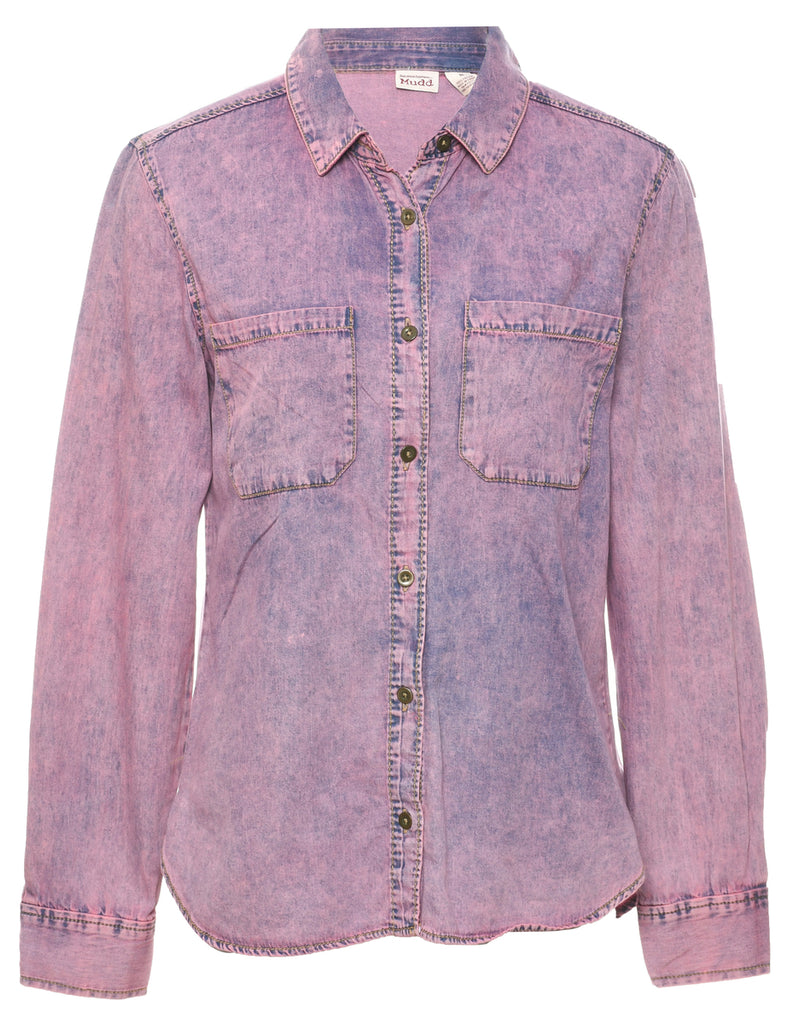 Pale Pink Denim Shirt - M