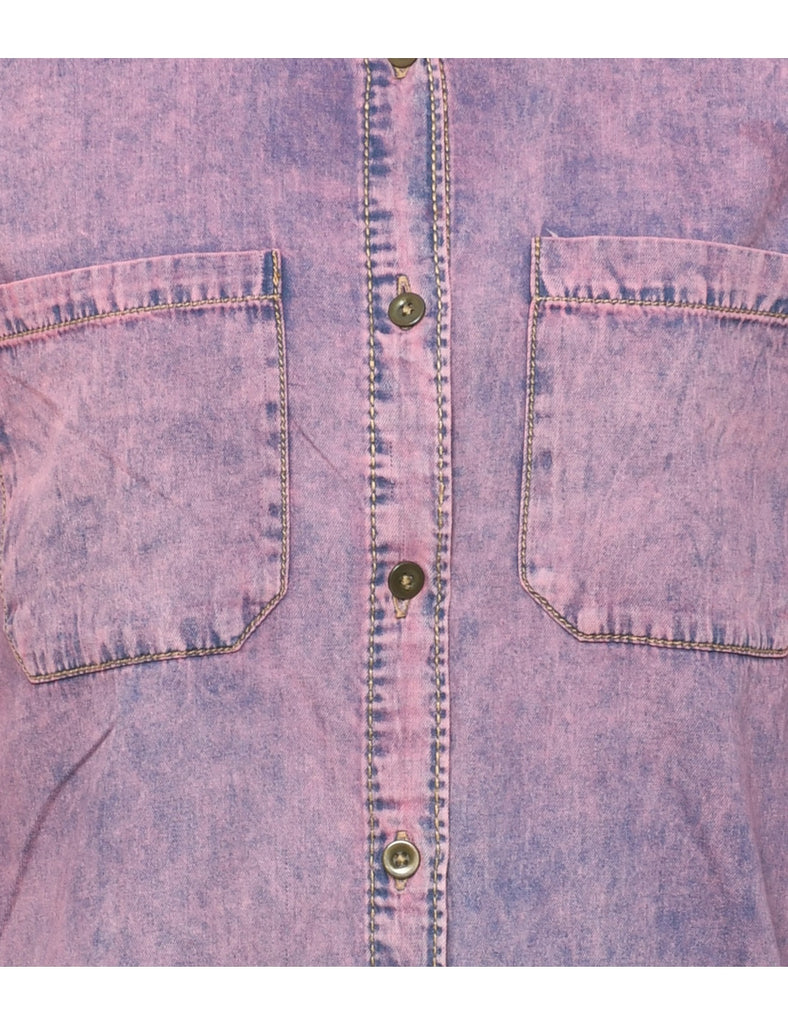 Pale Pink Denim Shirt - M