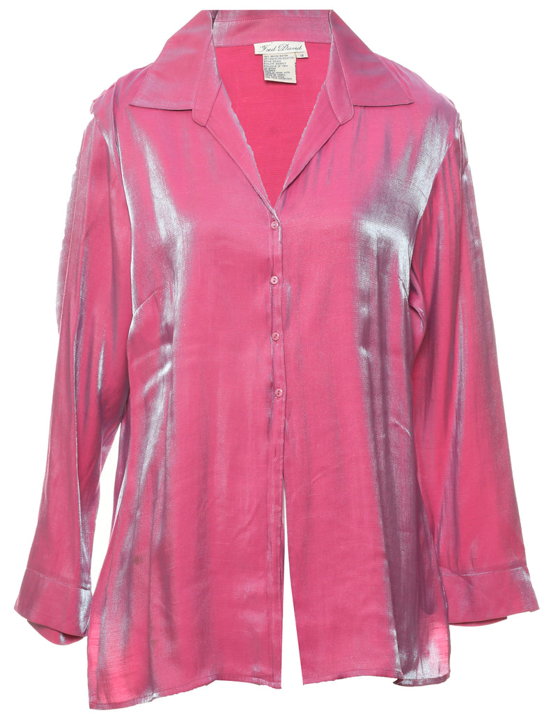 Pale Pink Evening Blouse - L