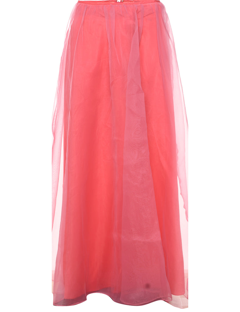 Pale Pink Maxi Skirt - M