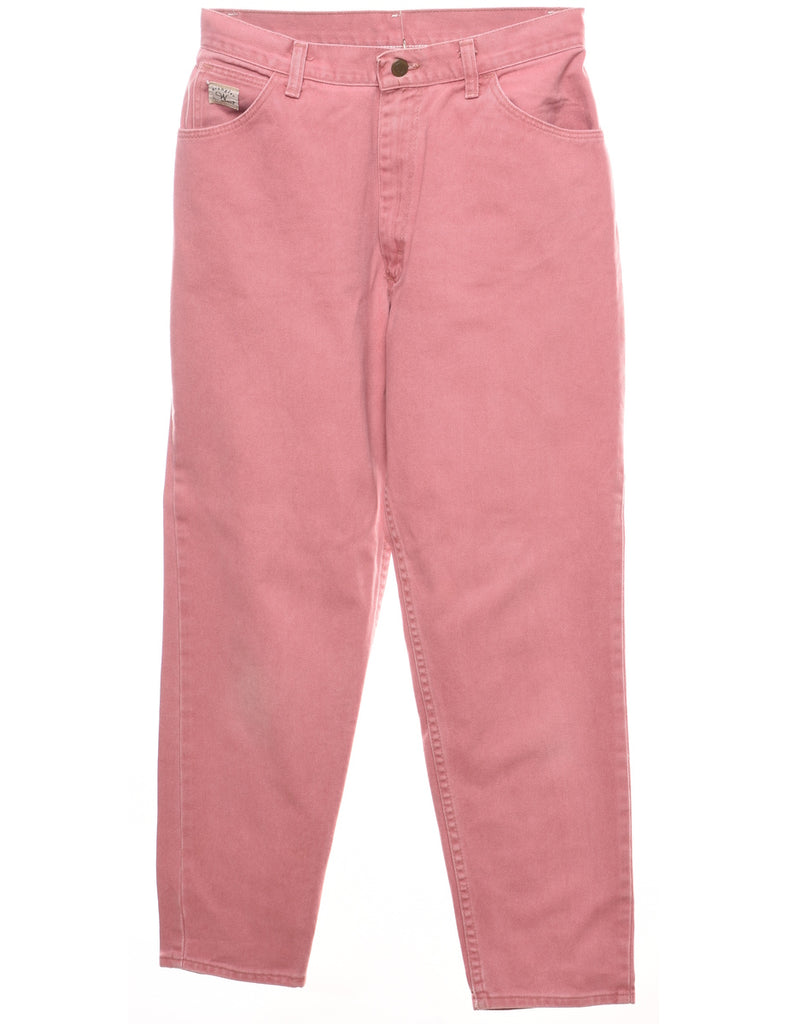 Pale Pink Mid-Rise Tapered Wrangler Jeans - W30 L28