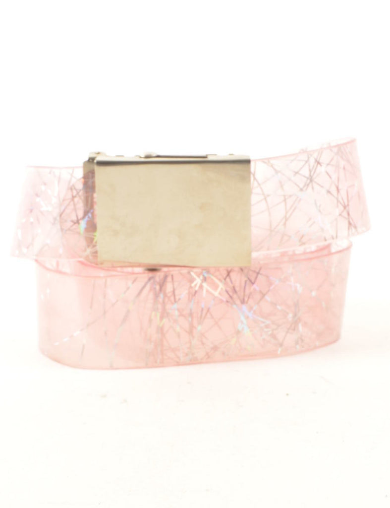 Pale Pink Sparkly Fashion Belt - L