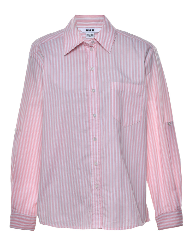 Pale Pink Striped Shirt - L