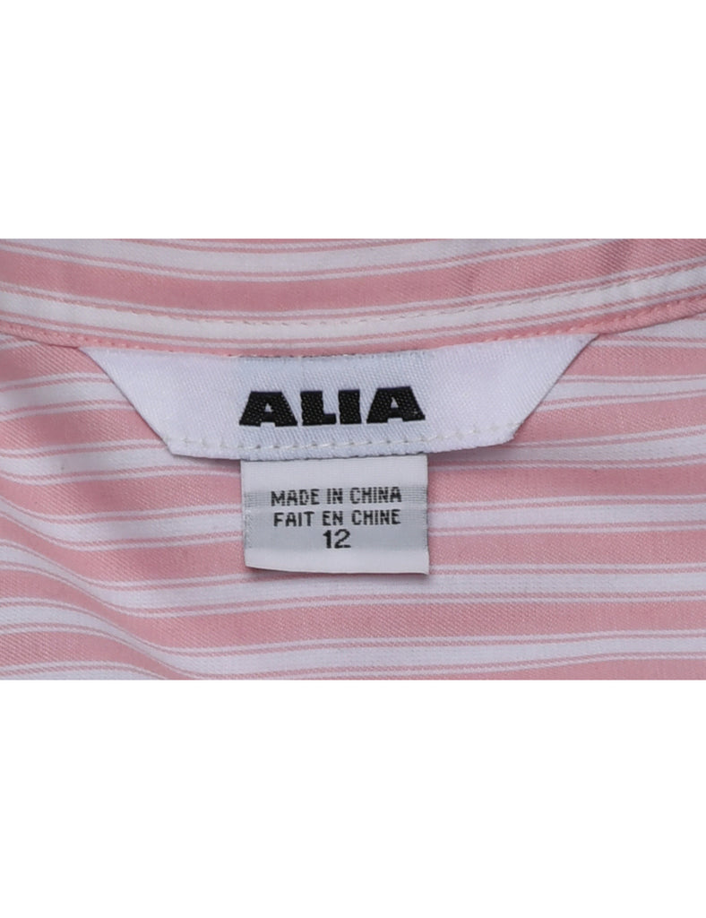 Pale Pink Striped Shirt - L