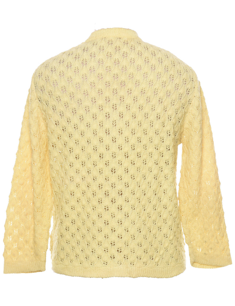 Pale Yellow Cardigan - M