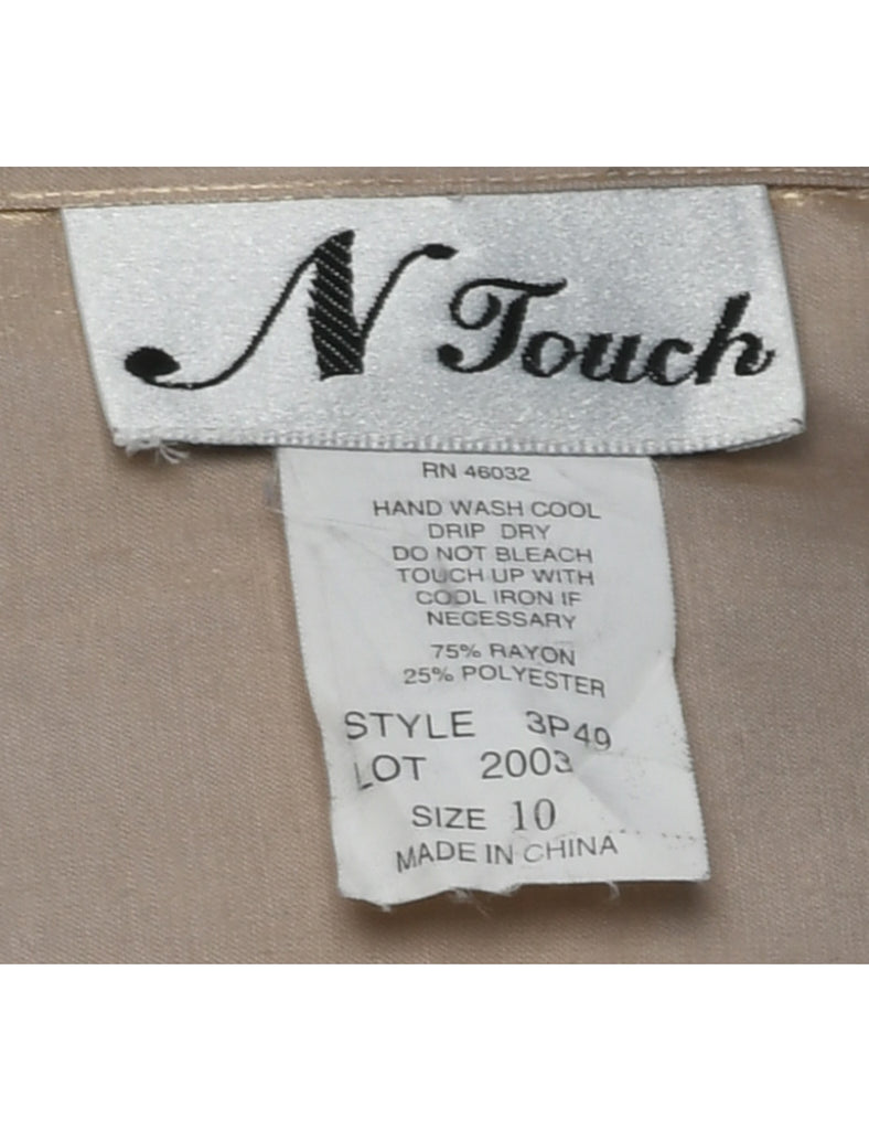 Pale Yellow Evening Blouse - M