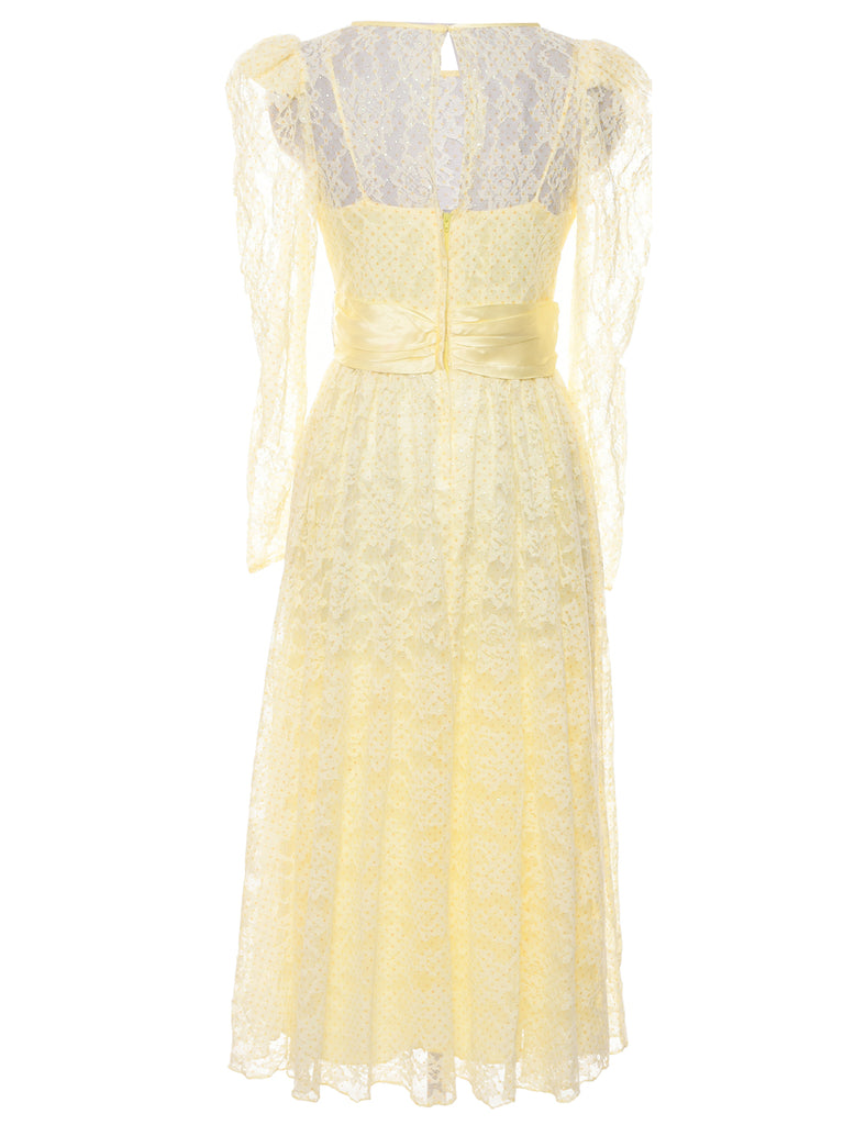 Pale Yellow Evening Dress - S