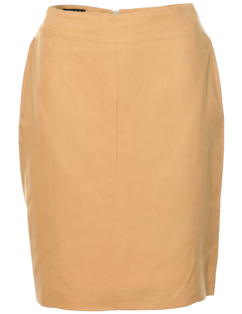 Pale Yellow Pencil Skirt - S