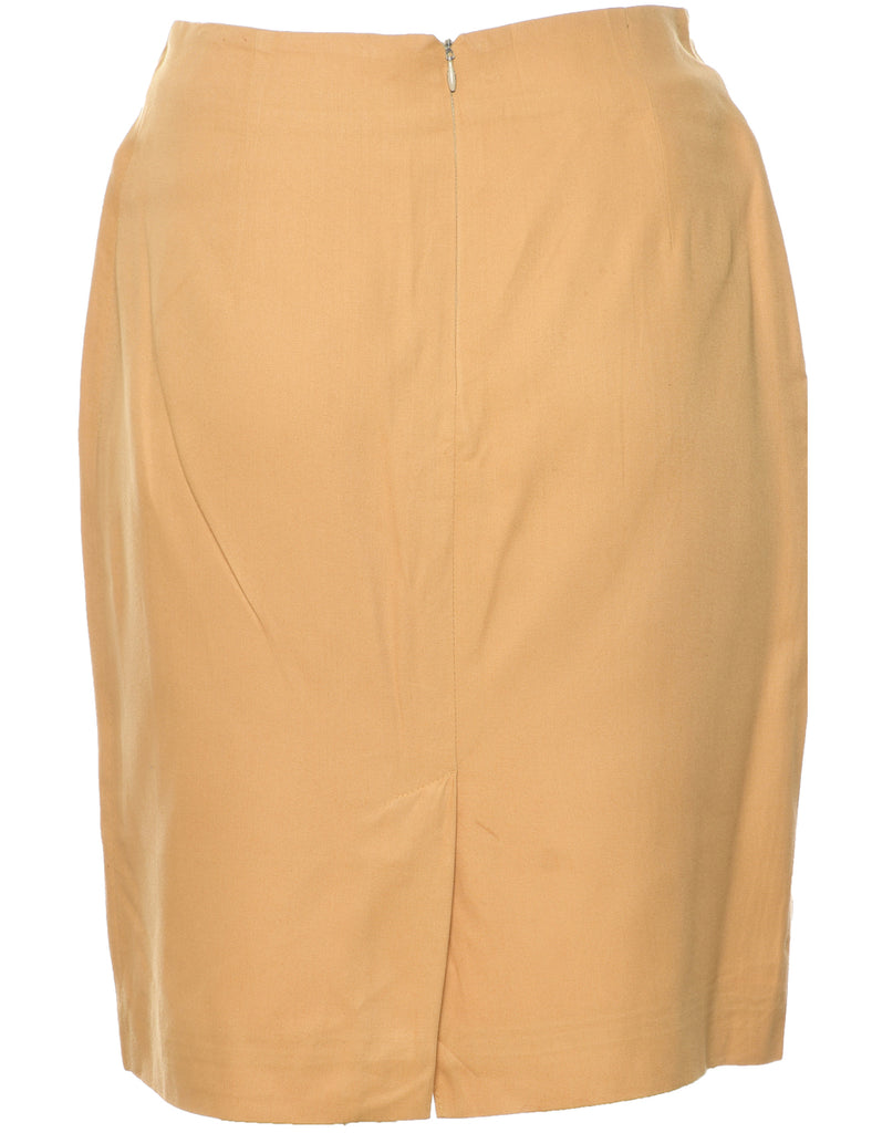 Pale Yellow Pencil Skirt - S